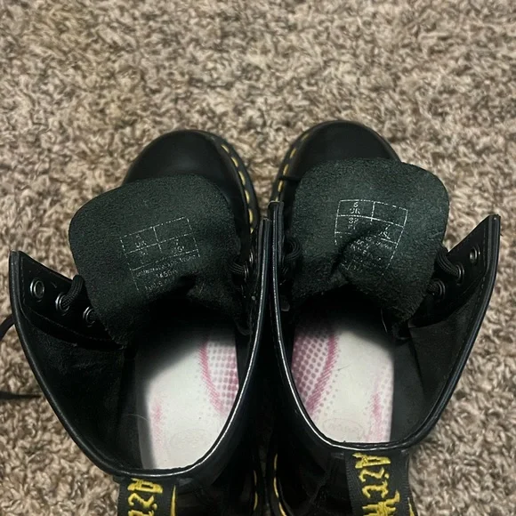 SOLD- Dr. Martens Black Lace-Up Patent Black Leather Boot - Picture 10 of 10